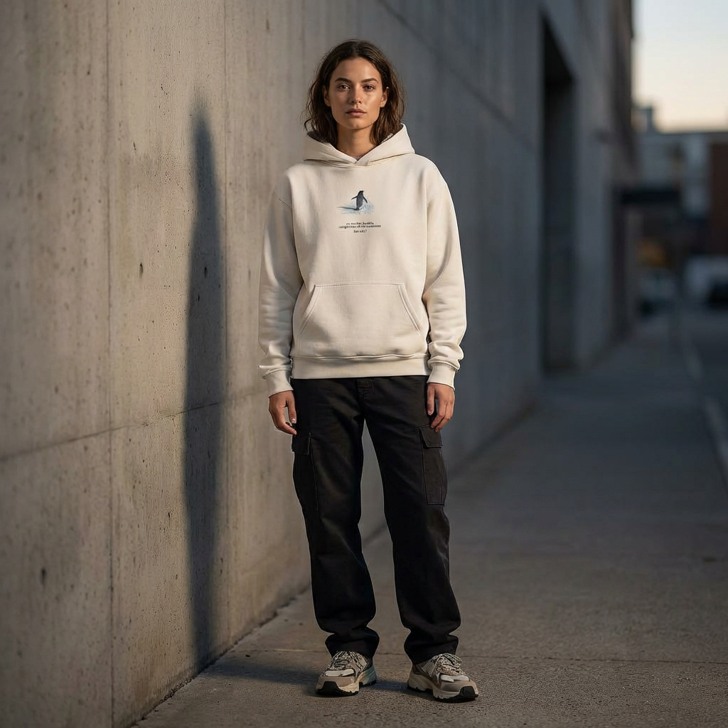 Lone Penguin But Why Oversized Hoodie