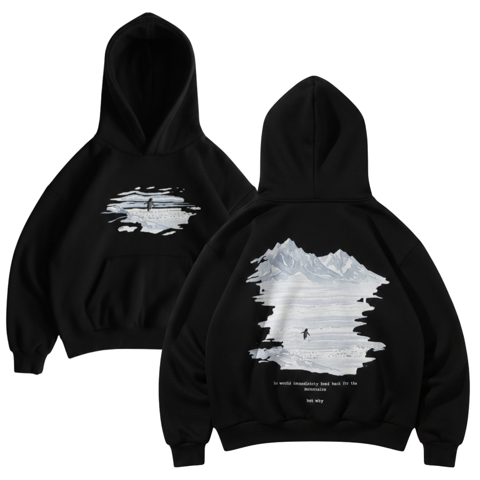 Lone Penguin But Why Oversized Hoodie