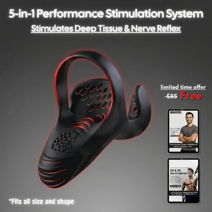 Kaydenth™ Vibrating electric male masturbation lock ring charging